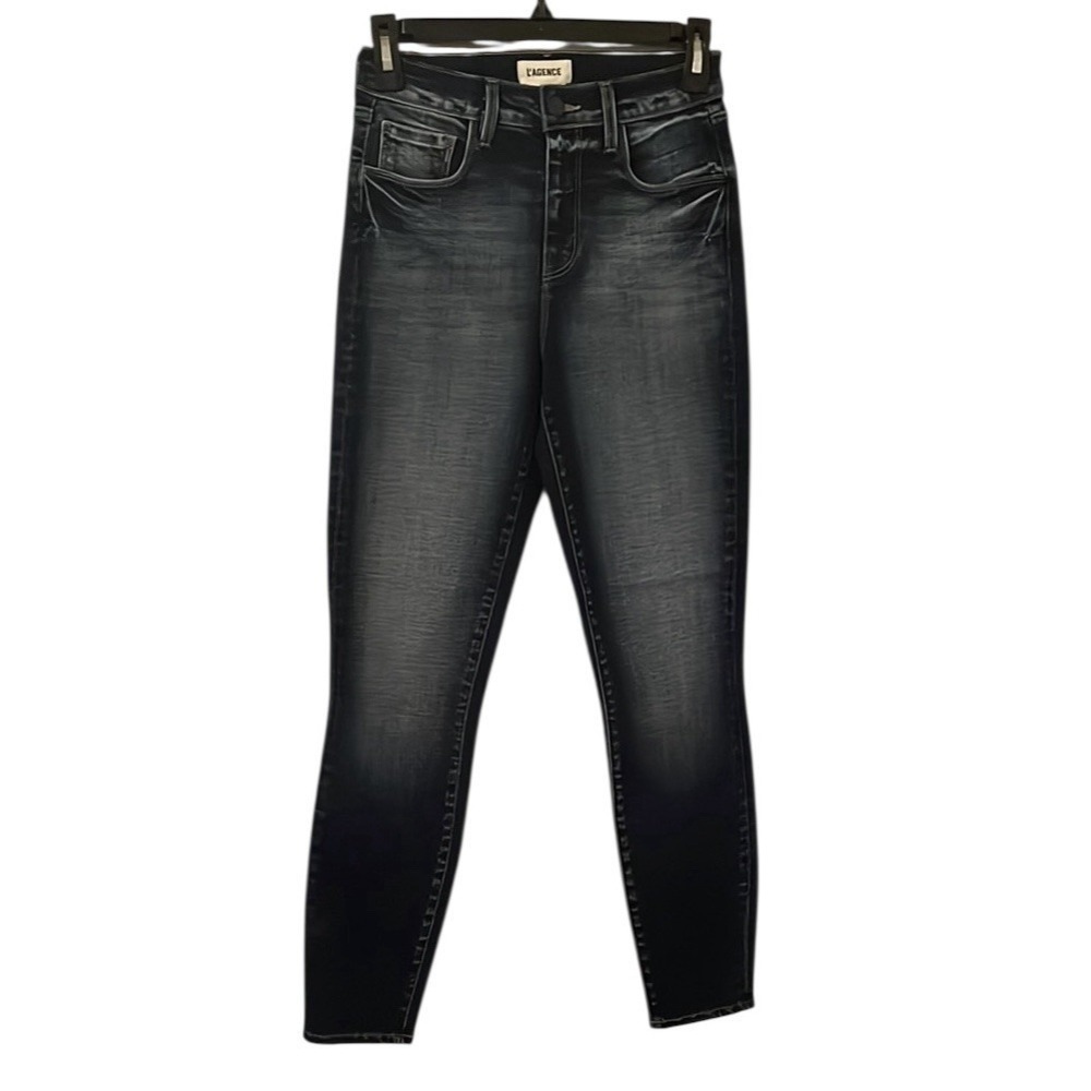 L'AGENCE Women's Blue Denim Margot High-Rise Skinny Jeans‎ Size 25